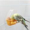 1Pc Bird Feeder Parrot Cage Hanging Feeding Bowl Spill and Splash Proof Parakeet Feeder Box Plastic Food Container Bird Supplies