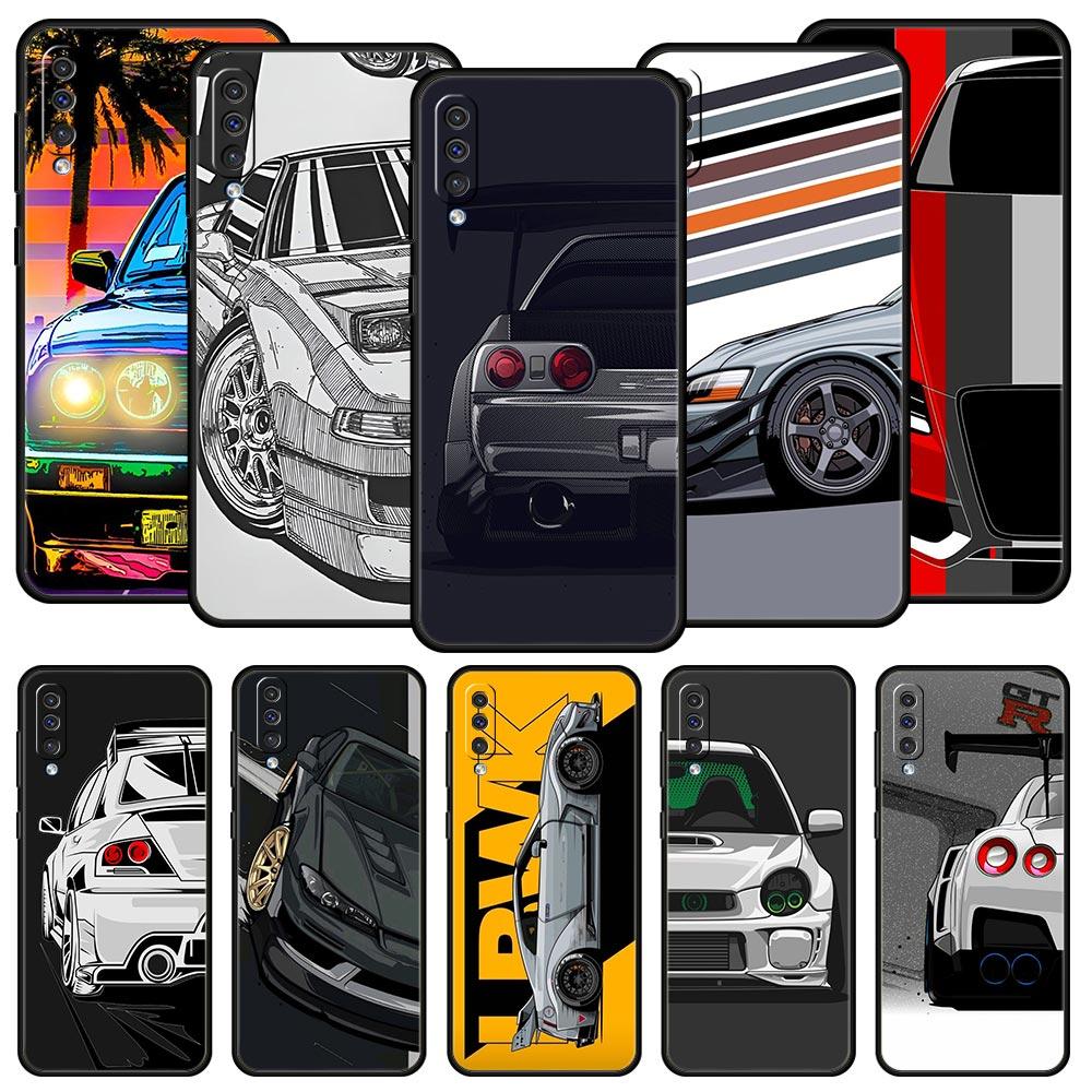 Japan JDM Sports Cars Phone Case For Samsung A54 A52 A24 A14 A50 A70 A10 A40 A20S A20E A06 A12 A22 A34 A42 A32 5G A04s A16 Cover