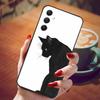 For Samsung Galaxy A55 5G Case Black TPU Silicone Beautiful Pattern Phone Cases for Galaxy A55 Shockproof Soft Cover A 55 6.6''