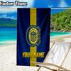 Custom Name Atlético Rosario Central Beach Towel - Soft, Ultra-Absorbent Microfiber, Lightweight, Perfect for Beach, Parties, Travel, Camping