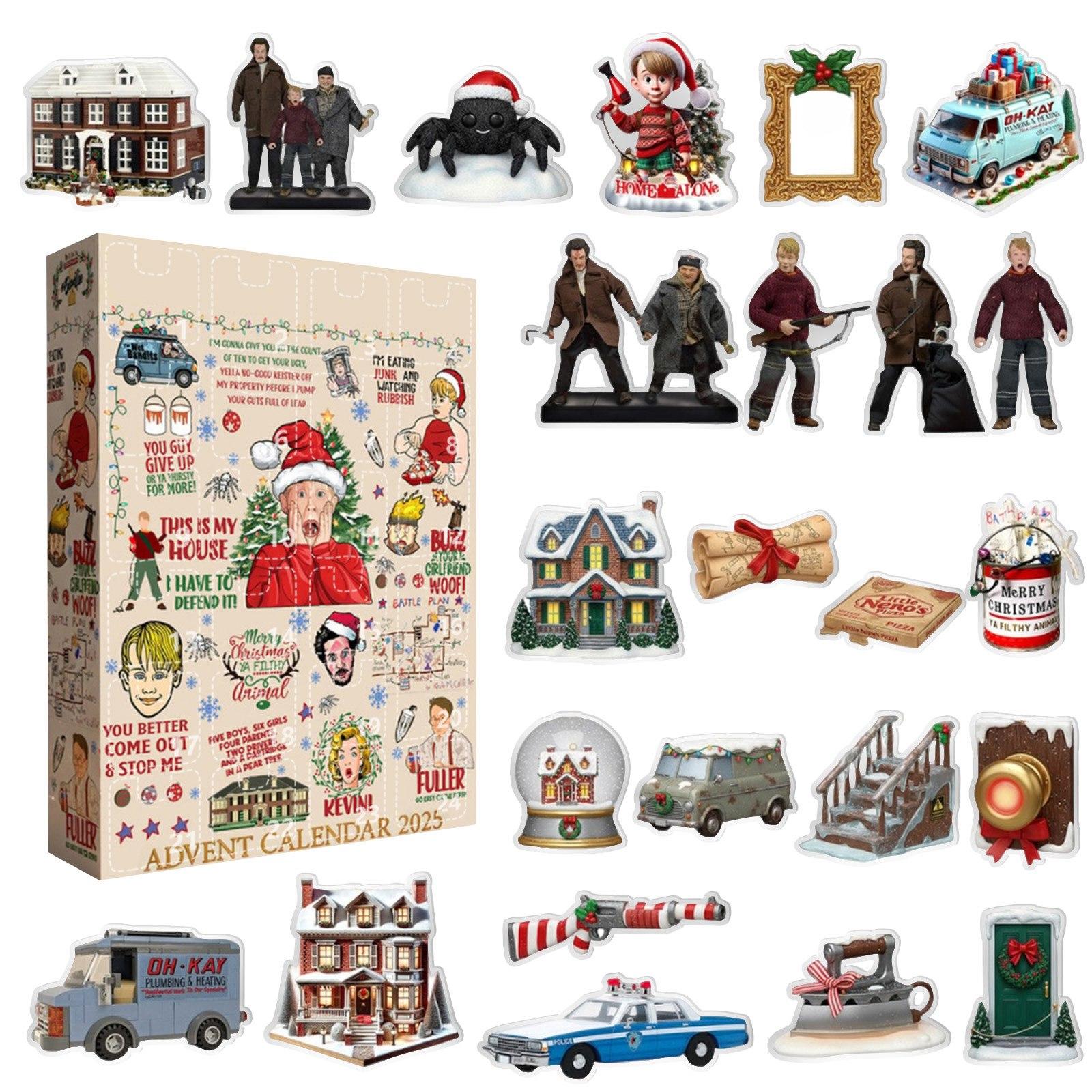 

Рождественский адвент-календарь, 24-дневный адвент-календарь, праздничная коллекция для обратного отсчета, коробка-подвеска, подходит для рождественских подарков-сюрпризов One Size