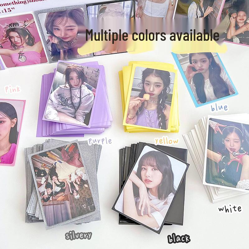 Transparent Two-Layer Macaron Color Card Holder for Photos and Small Cards