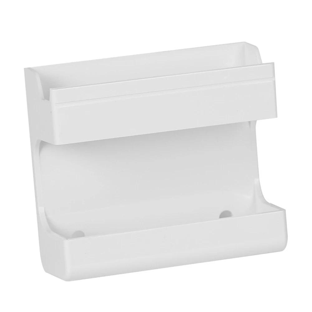 

Кронштейн для пульта дистанционного управления Сверхпрочная подставка для пульта дистанционного управления Без сверления Экономия места Практичный Самоклеящийся Ящик для хранения медиа Кейс белый