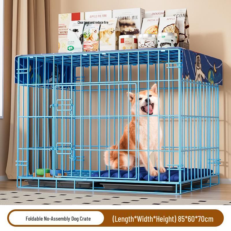 Indoor Pet Cage with Toilet for Small to Medium Dogs & Cats