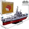 2-in-1 WKII KMS Bismarck Schlachtschiff Bausteine Militärkriegsschiffe Marineflotte Modellsteine Spielzeug für Kinder Geburtstagsgeschenk Moc