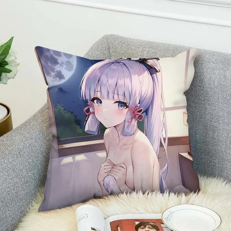 Genshin Impact Pillow Covers Decorative Cushions Cover for Sofa Pilow Cases Sleeping Pillows Pillowcase Fall Decor 45x45 Cushion