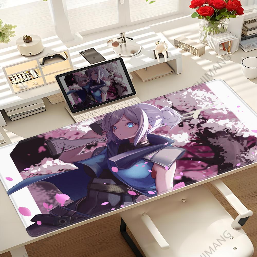 Hot Game Valorant Jett Mouse Pad XXL Gaming Accessories Office Gamer Keyboard Desk Mat NonSlip Laptop Large rubber Mouse pad