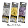 9 Speed Bicycle Chain Bike Chain Half Hollow 116L Silver Golden Purple Mountain MTB Road Bike Chains