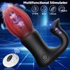 Massajador de Próstata com Controlo Remoto Sem Fios - Plug Anal Recarregável para Homens e Mulheres, Brinquedo Vibratório de Prazer Mãos-Livres