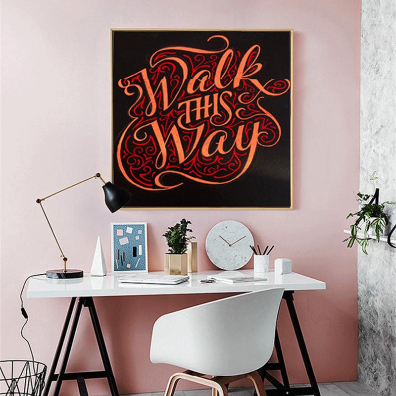 Rock and Roll Pop Music Lyrics English Letter Canvas Painting Wall Poster Decorative Pictures for Home Bedroom Gifts