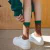 Letter Embroidery Funny Socks Women Casual Fashion Harajuku Streetwear Crew Cotton Knitting Girls Elastic Sport Long Socks