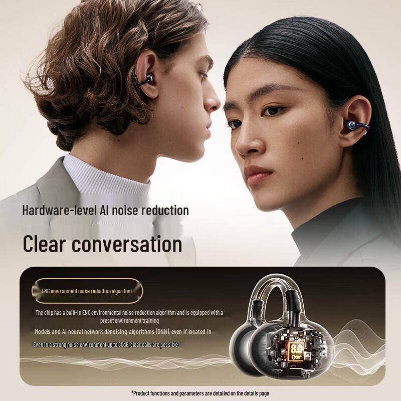 SANAG S8S AI Bone Conduction Ear Clip Wireless Headphones