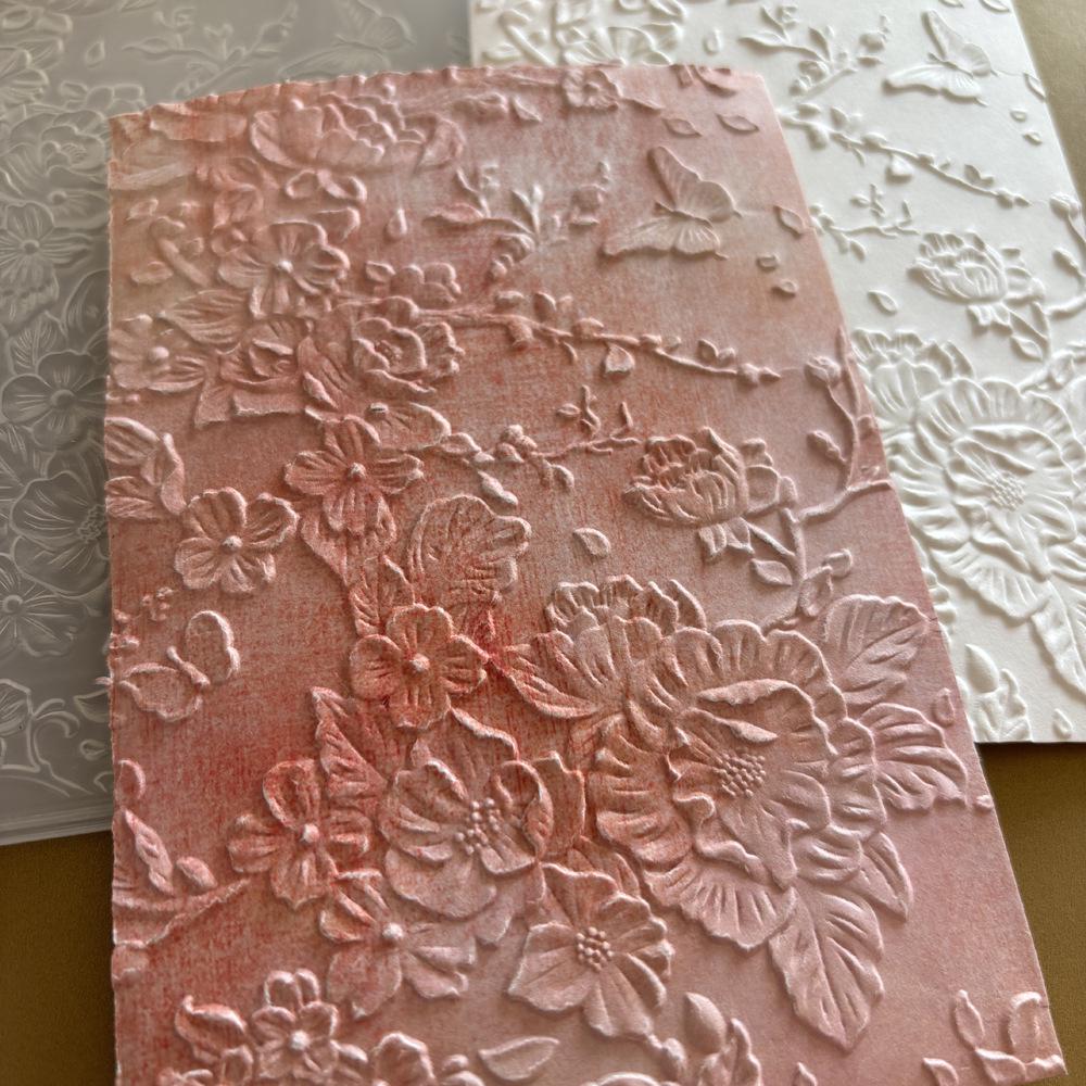 Peacock Flower 3D Embossing Clip for DIY Journals