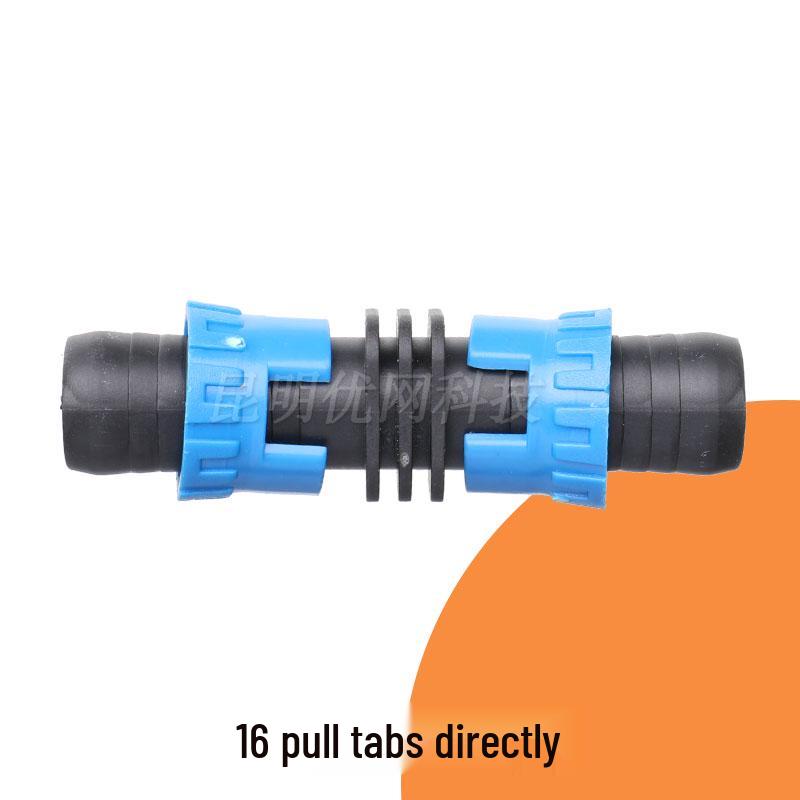 16mm Drip Tape Valve Connector with Locking Buckle Tee Fitting