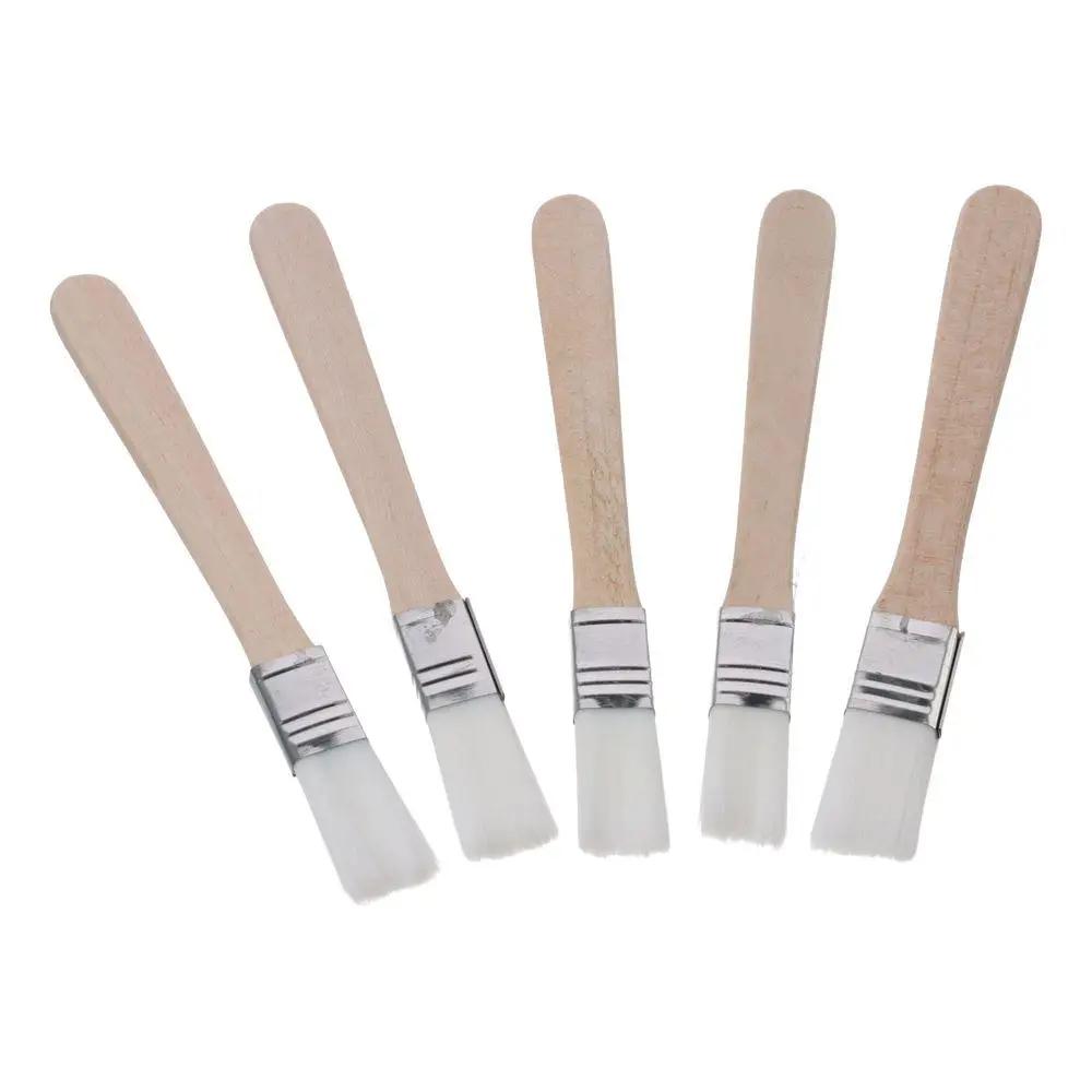 1/12Pcs Small Paint Brush Nylon Bristle with Wood Handle Painting Tool for Wall Door Cabinets Furniture