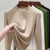 Modal long-sleeved women's thin inner with medium-neck bottoming shirt, new summer shirt