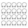 20Pcs Metal C Shaped Buckle Ring Clasp Clothes Garment Collar Hooks Hats Decorative Rings Shoes Hardware 2 Iron Balls 10mm / 0.39in Dia