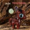 Rosewood Horse Zodiac Phone Charm Pendant - Year of the Horse Gift