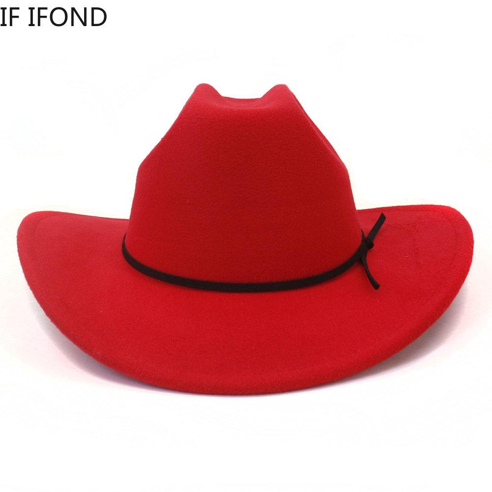 Winter Herbst Western Cowboy Hut Für Frauen Männer 8CM Birm Gentleman Jazz Caps Cowgirl Kirche Hüte sombreros de vaquero