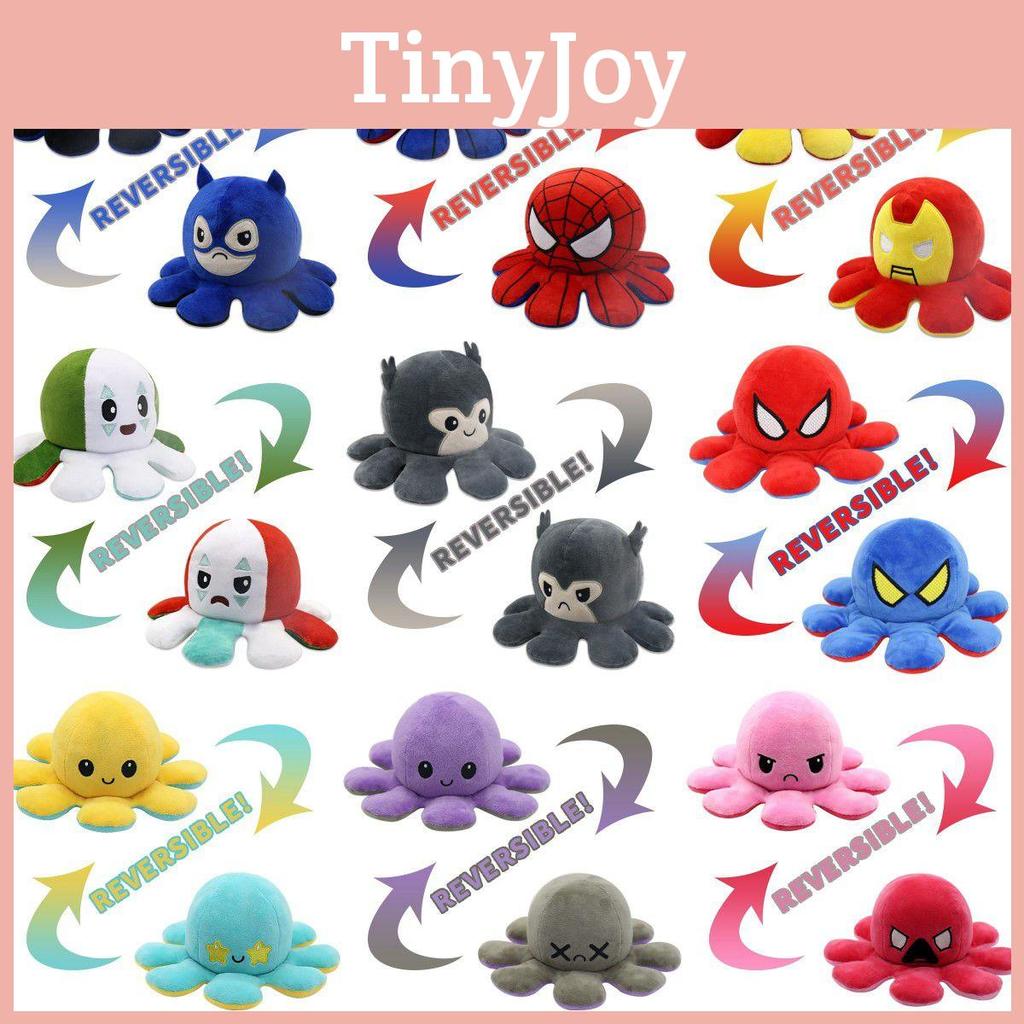 Plush Spiderreversible Octopus Toy Batdoublesided Flip Stuffed