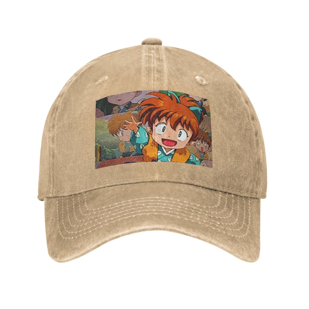 Anime Inuyasha Shippo Washed Denim Cap Casual Baseball Caps Adjustable Hat Summer Unisex Baseball Hats