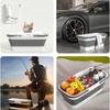 Secchio pieghevole per scopa Lavabo portatile pieghevole Secchio per lavaggio auto con manico Secchio da pesca Strumenti Barile di grande capacità