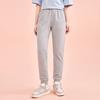 Anta Comprehensive Training Series Solid Color Mid Waist Straight Leg Casual Pants Women Pants Gray 962357302-2