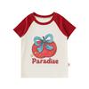 Girls' Cartoon Color-Block Short Sleeve T-Shirt