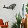 Creative 3D Whale Tail Metal Wall Art, Black Iron Sculpture Home Decor for Living Room, Hallway, Bedroom, Unique Gift Idea
