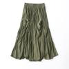 Export Daily Order Asymmetrical Skirt Women's Mid Length Long Length Stylish Niche Style High Waist Slim Looking Ruched A- Line Skirt Umbrella Skirt
