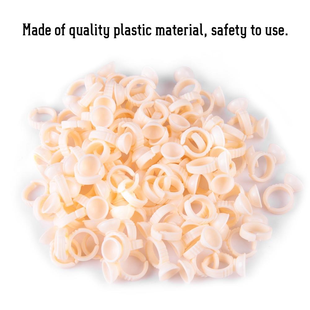 3 Types 100pcs Silicone Semi Permanent Tattoo Ink Ring Cup for Pigment Holder