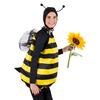 Honeybee Costume Bees Antenna Headband Cap Bumble Bees Wing Tunics 3pcs Bees Costume Kit for Halloween Cosplay Party