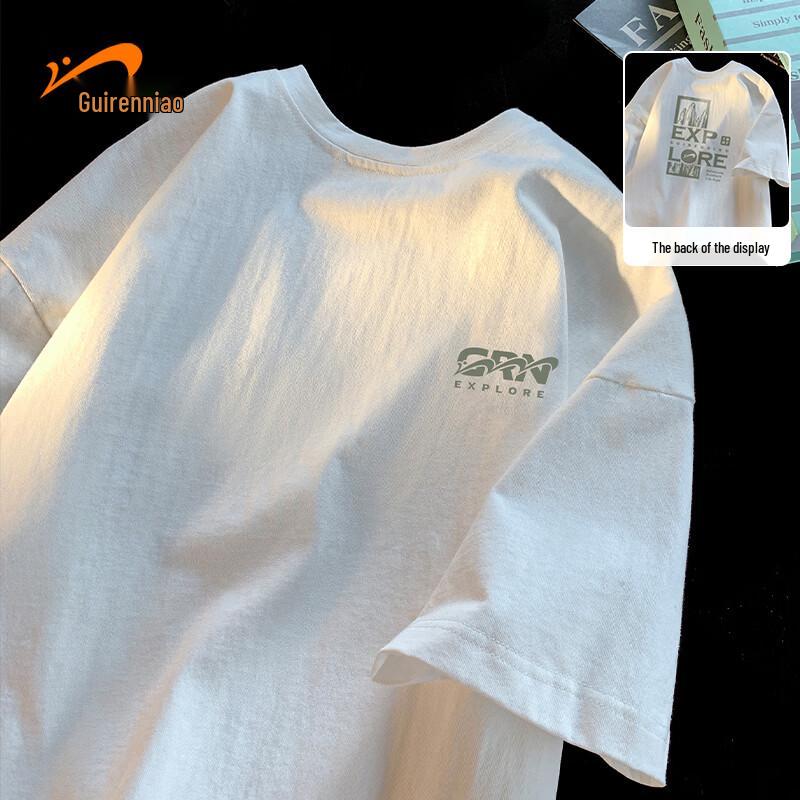 Guirenniao Men s Cotton Casual Short-Sleeve T-Shirt M