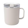 MUJI 400mL Mug with Gray with Graduated 84334665 Lid, Beige, Markings, Insulated,