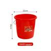 Red Round Hand-held Plastic Bucket with Lid for Moving, Weddings, and Auspicious Events