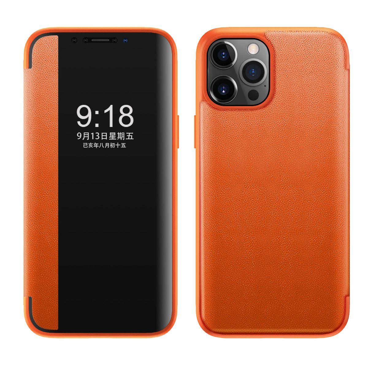 

Применимо к iPhone 16 Pro Max спящий чехол для мобильного телефона Apple 14 Pro полноразмерный простой кожаный противоударный чехол-книжка iphone13
