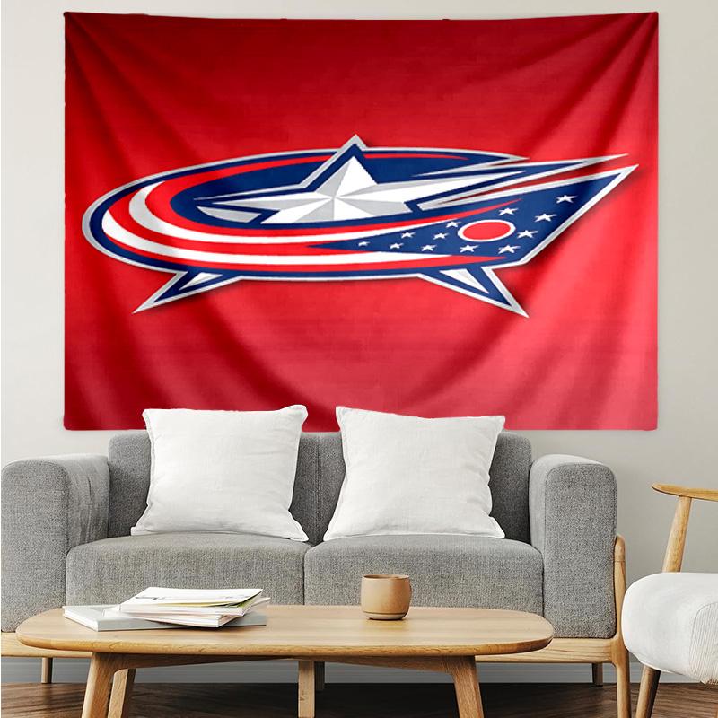 1PC Columbus Blue Jackets Heart Tapestry Accessories Playroom Tapestry, for Bedroom,Livingroom, dormitory Room Wall Decor Fan Birthday Gifts