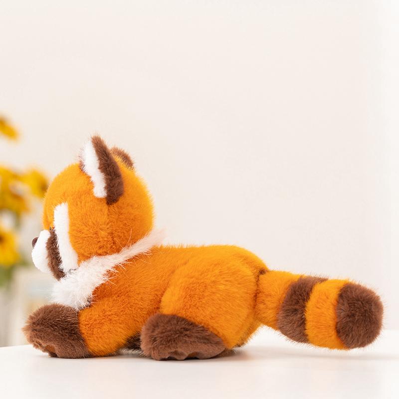 Adorable Fluffy Red Panda Plushie Cute Lying Red Panda Stuffed Animal Soft Toy Zoo Souvenir Gifts For Girl Boy Birthday