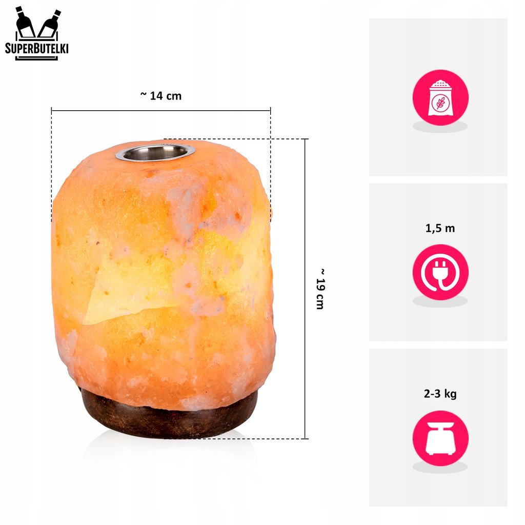 AROMATHERAPY SALT LAMP with NATURAL PINE oil for aromatherapy