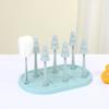 Baby Feeding Bottle Holder Drying Racks for Toddler Infant Pacifier Milk Bottle Drying Shelf with Babies Feeding Bottle Brushes