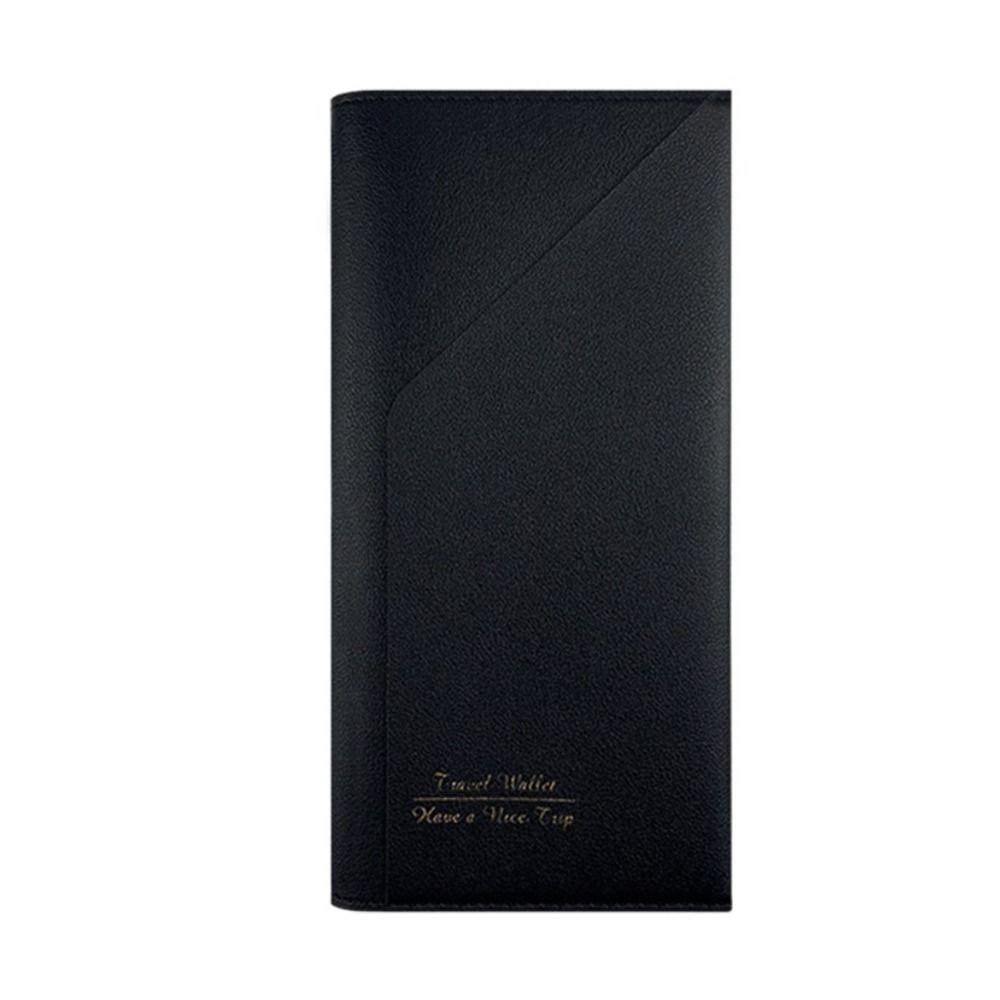 Portable Pu Leather Passport Cover Solid Color Light-weight Passport Holder Purse Bags Women