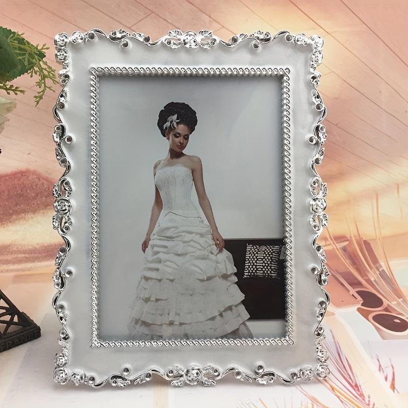 WTEMPO 1PC European Style Vintage 6-inch Wedding Photo Frame Advanced Resin Photo Frame Decoration Drop Glue Simple Photo Frame