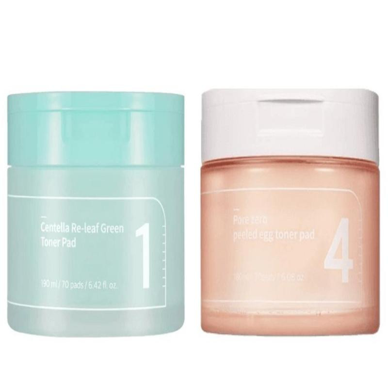 NUMBUZIN Toner Pad 2types (no.1,4) 190ml,akes Care of Dead Skin Cells and Various Impurities, Tightens Pores