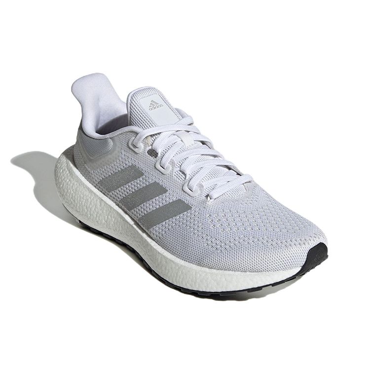 Adidas PureBoost Jet White Silver Metallic Women Sneakers Footwear-White Black GW0906