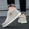 Herren Damen Slip-On Canvas Loafer High-Top Freizeitschuhe Atmungsaktiv Leicht Herbst Winter