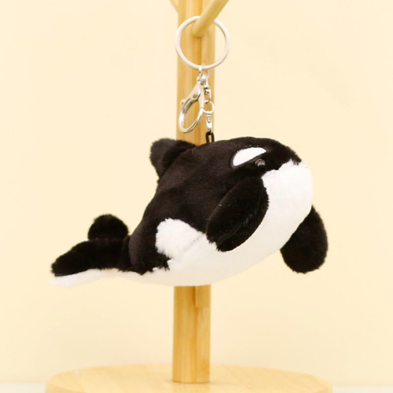 Adorable Marine Animal Plush Keychain 12cm Cute Shark Whale Dolphin Stuffed