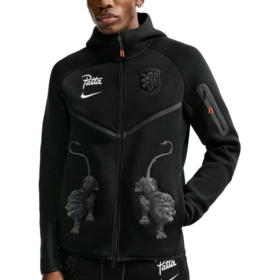 Nike Netherlands x Patta Tech Fleece Full-Zip Windrunner Hoodie Black Men Outerwear IM3206-010 M