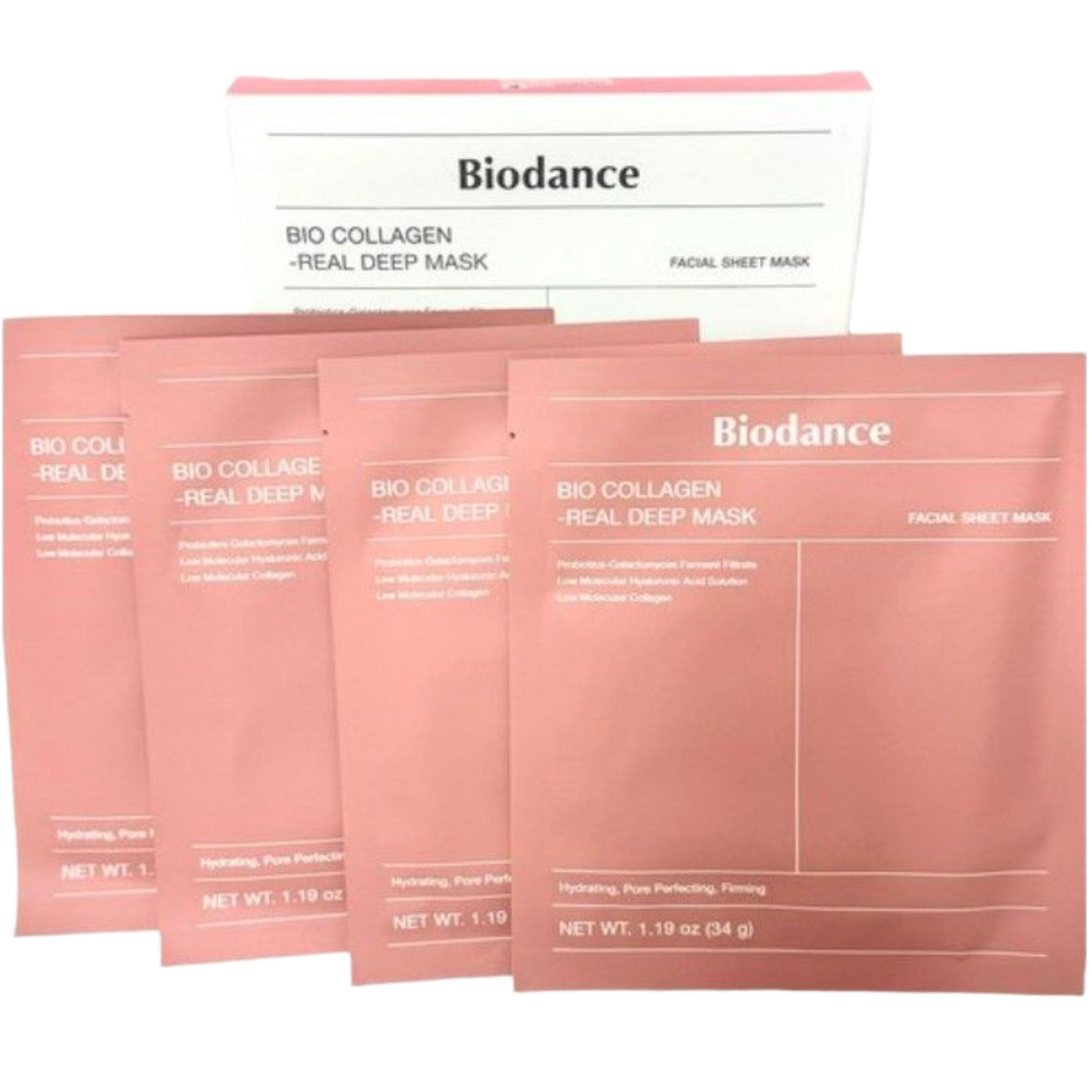 Biodance Bio Collagen Real Deep Mask Firming & Hydrating Sheet Mask Set 34g x 4pcs