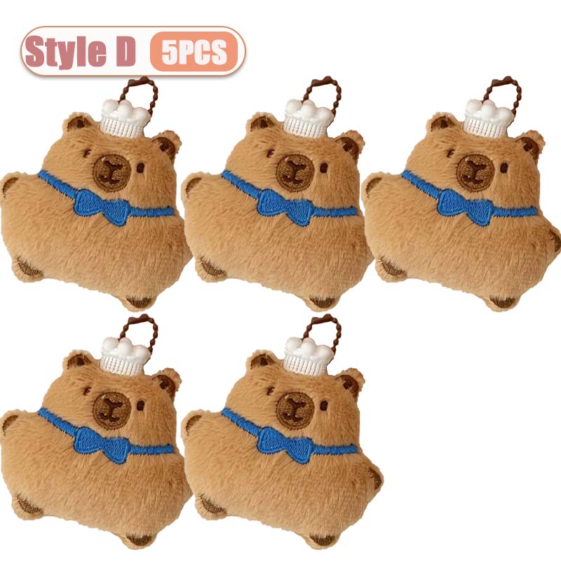 1-10PCS Creative Cartoon Food Plush Keychain Cute Plushie Doll Versatile Keyring Backpack Charm Pendant Decoration for Student
