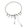 Rhinestone‑Star Water‑Drop Tassel Imitation‑Pearl Women Necklace, Sweet‑Cool High‑Sense Niche‑Designed Collarbone‑Chain Neck Accessories